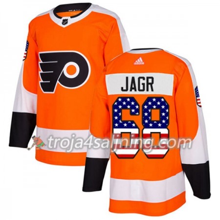 Philadelphia Flyers tröja Jaromir Jagr 68 Adidas 2017-2018 Orange USA Flag Fashion Authentic - NHL Tröjor Herr